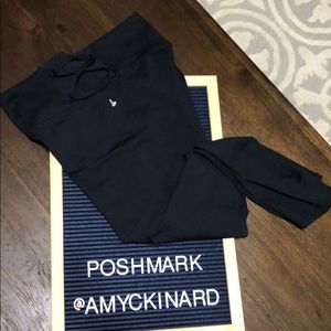 Fabletics Leggings with Mesh and Lace Up detail